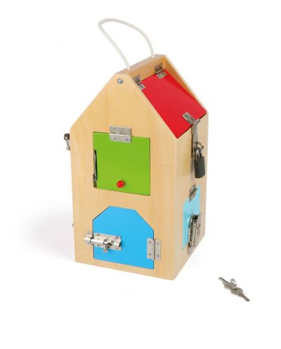 Детска дървена играчка Small Foot - Къща с ключалки - 3