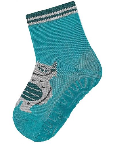 Детски чорапи със силикон Sterntaler - Fli Air, сив меланж, 17/18, 6-12 месеца - 1
