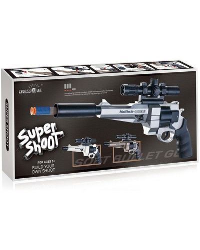 Детска играчка Raya Toys - Пистолет Super Shoot с 20 меки патрона - 3