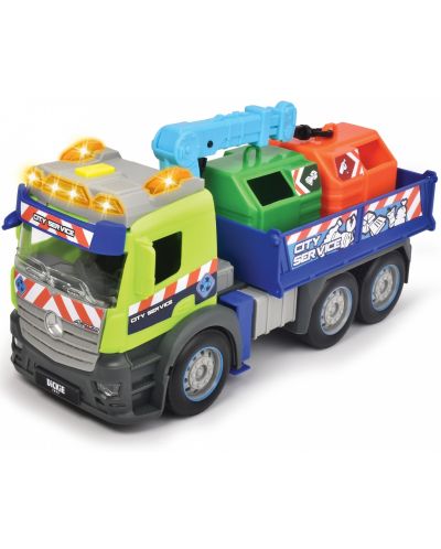 Детска играчка Dickie Toys - Камион за рециклиране на отпадъци, със звуци и светлини - 1