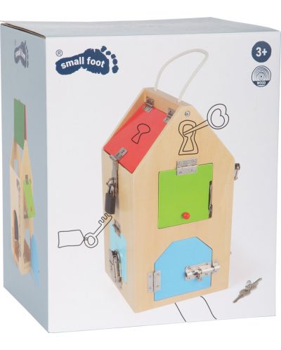 Детска дървена играчка Small Foot - Къща с ключалки - 11
