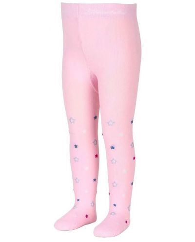 Детски памучен чорапогащник Sterntaler - Звездички, 92 cm, 2-3 години, розов - 2