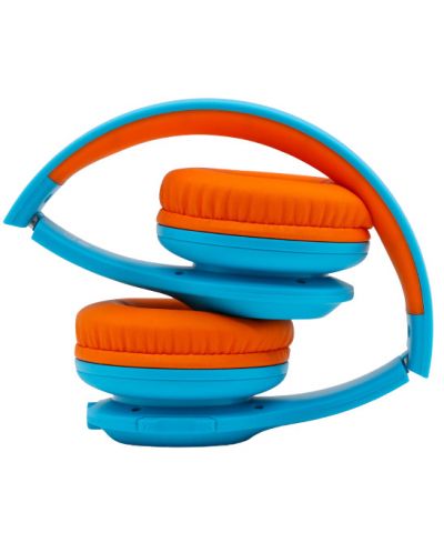 Детски слушалки PowerLocus - PLED, безжични, сини/оранжеви - 5