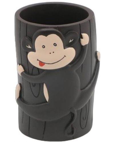 Детска поставка за четки за зъби Inter Ceramic - Monkey, 6.3 x 10.5 cm - 1