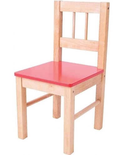 Детски дървен стол Bigjigs, червен - 1