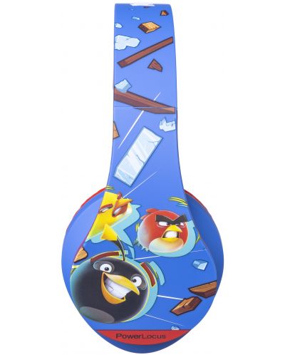 Детски слушалки PowerLocus - P2 Kids Angry Birds, безжични, сини/червени - 4