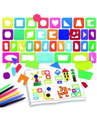 Детска игра Headu Montessori - Разноцветни шаблони - 2