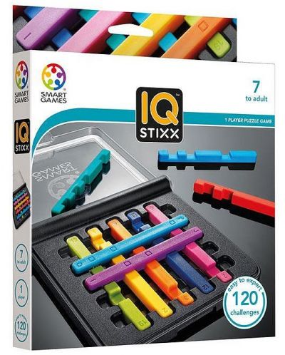 Детска логическа игра Smart Games - IQ Stixx, със 120 предизвикателства - 1