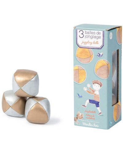 Детска играчка Moulin Roty - Комплект топки за жонглиране
