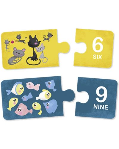 Детски пъзел Eurekakids - Montessori, Числа, 20 части - 2