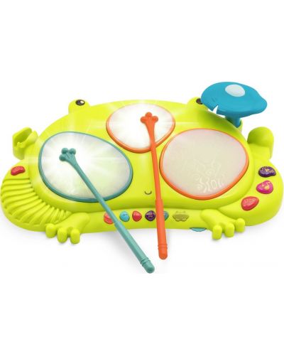 Детска играчка Battat - Барабани, жаба - 1
