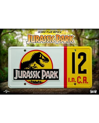 Декорация за стена Doctor Collector Movies: Jurassic Park - License Plate - 2