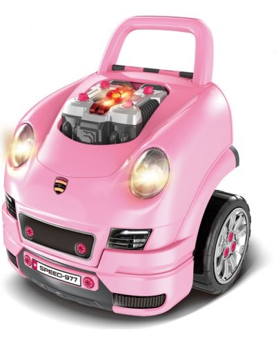 Детски интерактивен автомобил Buba - Motor Sport, розов - 1