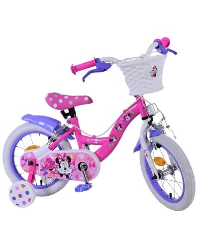 Детски велосипед с помощни колела E&L cycles - Дисни, Мини Маус, 14'' - 2