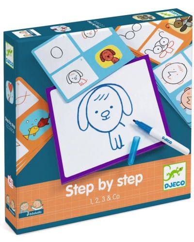 Детска игра Djeco - Нарисувай стъпка по стъпка - 1