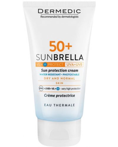 Dermedic Sunbrella Слънцезащитен крем, за суха и нормална кожа, SPF50+, 50 ml - 1