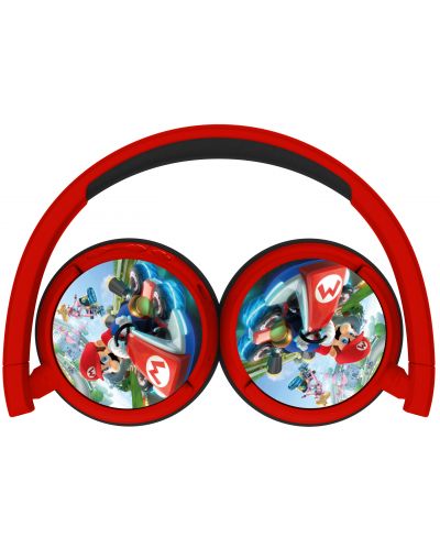 Детски слушалки OTL Technologies - Mario Kart, безжични, червени - 5