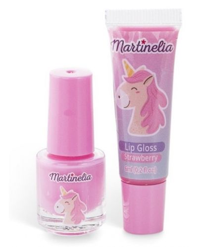 Детски козметичен комплект Martinelia - Yummy, гланц за устни и лак за нокти - 2