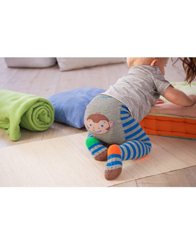 Детски чорапогащник за пълзене Sterntaler - С маймунка, 92 cm, 2-3 години - 3