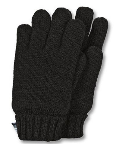 Детски плетени ръкавици Sterntaler - 9-10 години, черни - 1