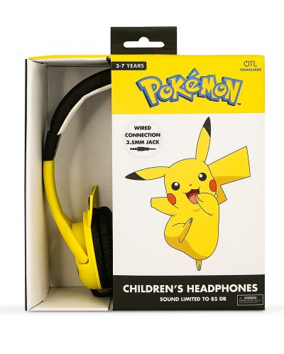 Детски слушалки OTL Technologies - Pikacku rubber ears, жълти - 6