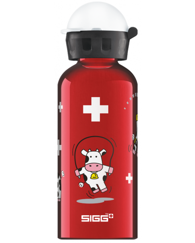 Детска бутилка Sigg KBT – Funny cows, червена, 0.4 L - 1