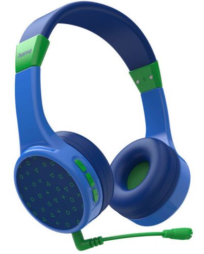 Детски слушалки с микрофон Hama - Teens Guard, безжични, сини - 2