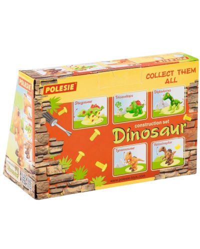 Детски конструктор Polesie Toys -  Динозавър Трицератопс  - 6