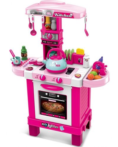 Детска кухня Buba - Kids Cook, със звуци и светлини, розова - 1