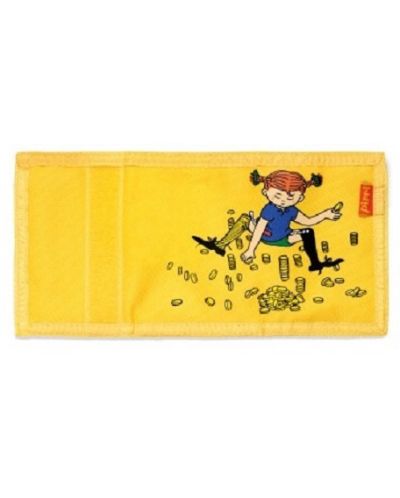 Детски портфейл Pippi - Пипи Дългото чорапче, жълт - 2