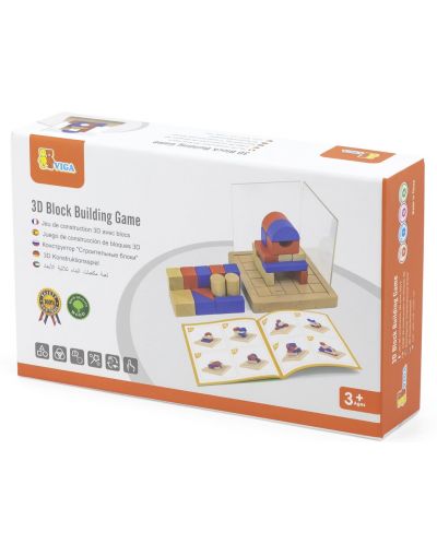 Детска игра с дървени блокове Viga - Изграждане на 3D композиции - 4