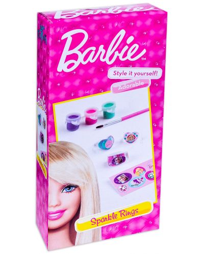 Творчески комплект Totum Barbie - Декорирай сам, Блестящи пръстени - 1