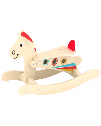 Детска играчка Acool Toy - Конче-люлка с колелца и сортер - 1