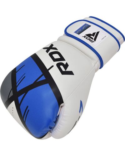 Детски боксови ръкавици RDX - J7, 6 oz, бели/сини - 2