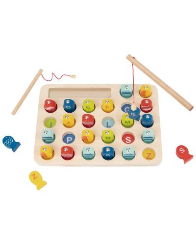 Детска игра Tooky Toy - Магнитен риболов с букви - 1