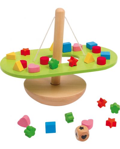 Детска дървена игра Small Foot - Корабче за баланс, 26 части - 1