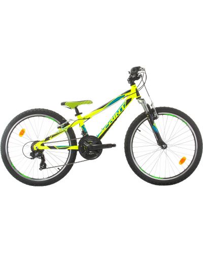 Детски велосипед със скорости SPRINT - Hat Trick, 24", 380 mm, зелен - 1