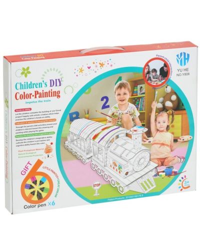 Детски комплект GОТ - Влак за сглобяване и оцветяване - 1