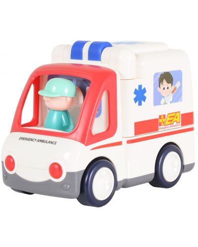 Детска играчка 2 в 1 Hola Toys - Музикална линейка - 4
