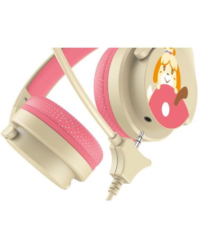 Детски слушалки OTL Technologies - Animal Crossing, бежови/розови - 2