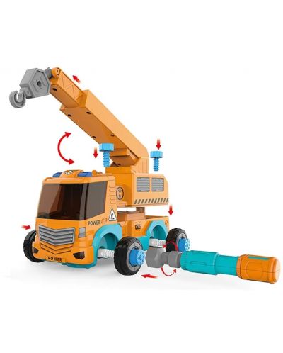 Детска играчка за сглобяване Ocie Assembly City - Камион с кран, R/C - 2