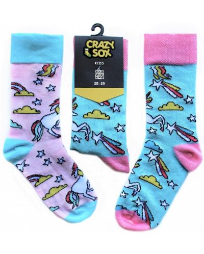 Детски чорапи Crazy Sox - Еднорог, размер 25-29 - 2