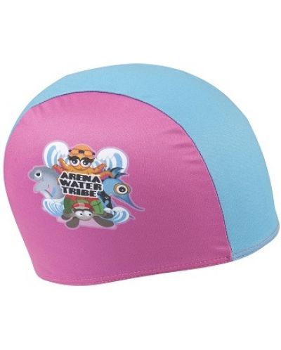 Детска шапка за плуване Arena - Polyester AWT JR, розова/синя - 1