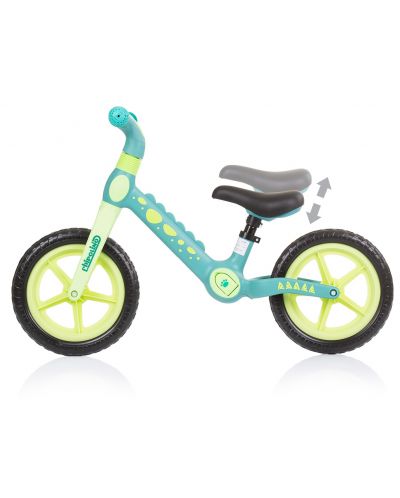 Детско колело за баланс Chipolino - Дино, синьо и зелено - 3