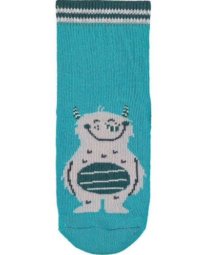 Детски чорапи със силикон Sterntaler - Fli Air, сив меланж, 21/22, 18-24 месеца - 3