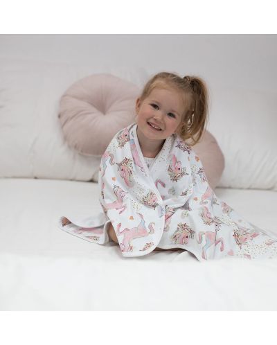 Детско одеяло Baby Matex - Ines,  75 x 100 cm, еднорози - 3