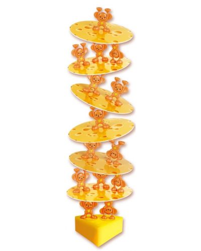 Детска игра за баланс Qing - Кула от сирене и мишлета - 3