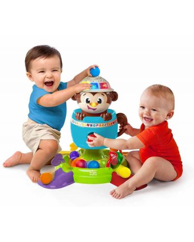 Детска играчка Bright Starts - Hide'n Spin, Маймунка - 2
