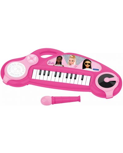 Детска играчка Lexibook - Електронно пиано Barbie, с микрофон - 1