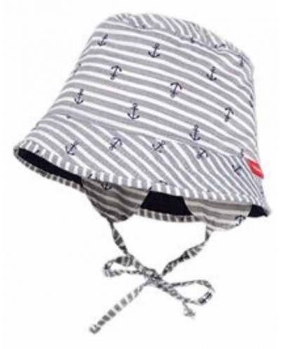 Детска лятна шапка Maximo - Сива, котвички, 45 cm